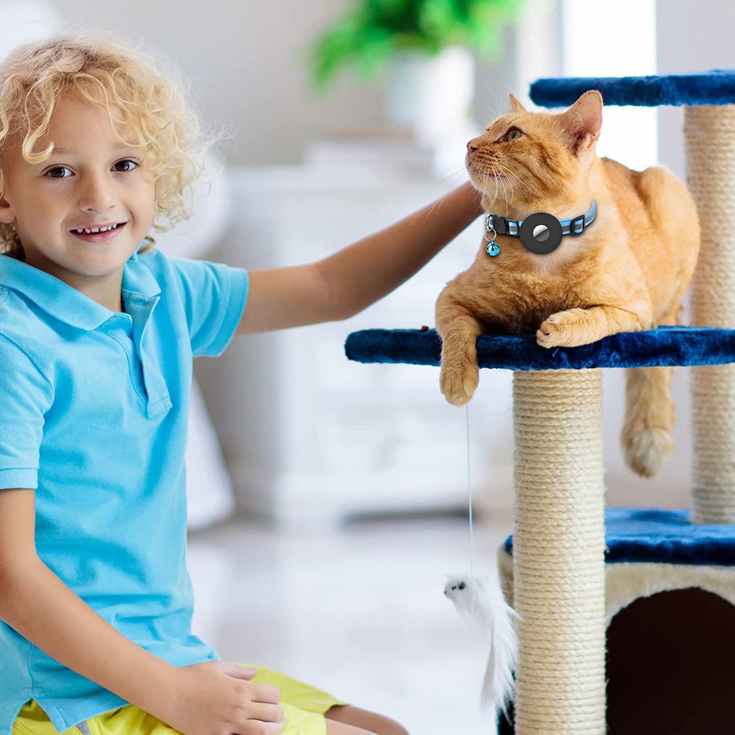 Collier pour animaux de compagnie Airtag avec cloche réfléchissant réglable collier pour chien chat Anti-perte