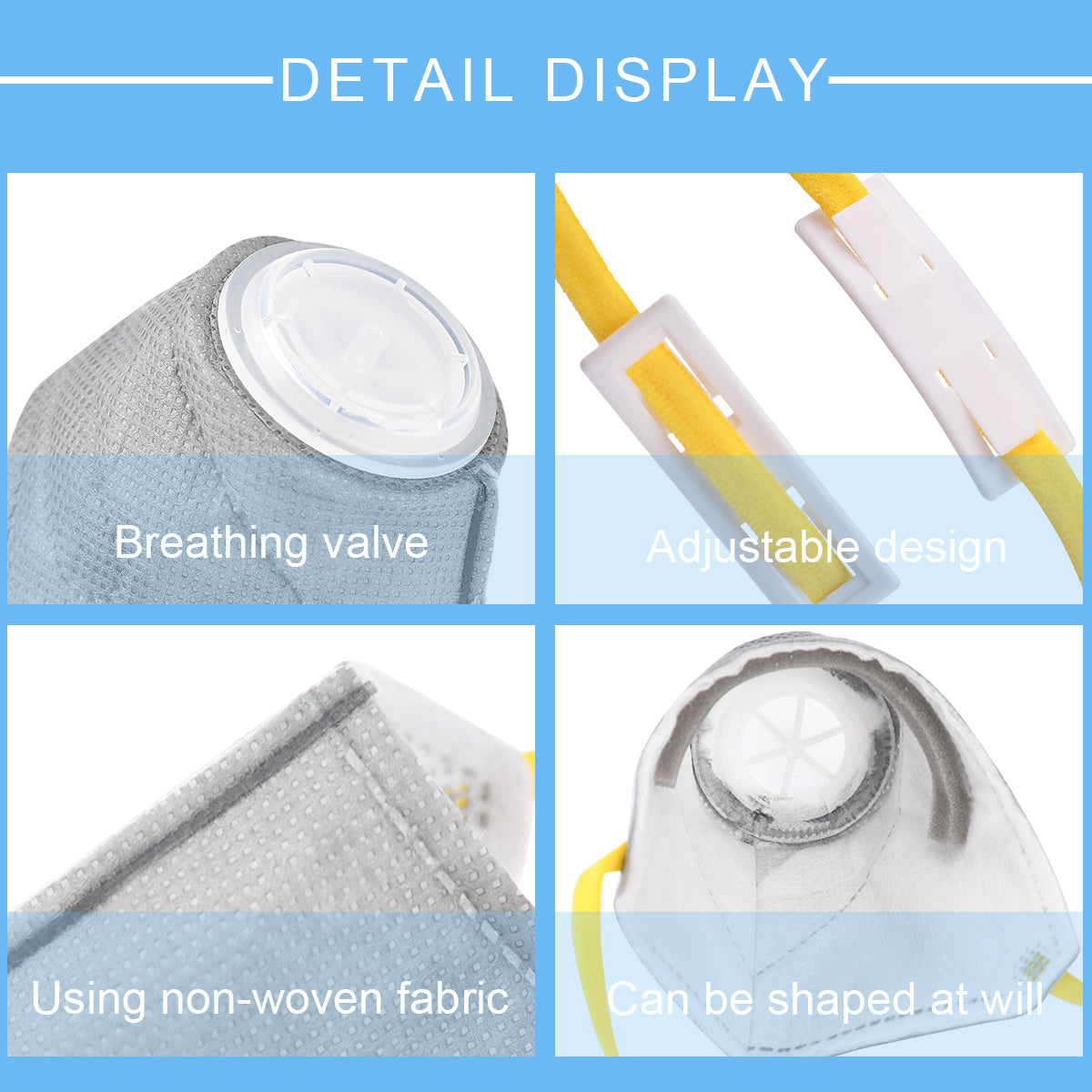 Masque anti-brouillard pour chien Masque anti-poussière pour chien Masque en coton doux pour la bouche Masque respiratoire pour animaux de compagnie Filtre PM2.5 Produits pour animaux de compagnie